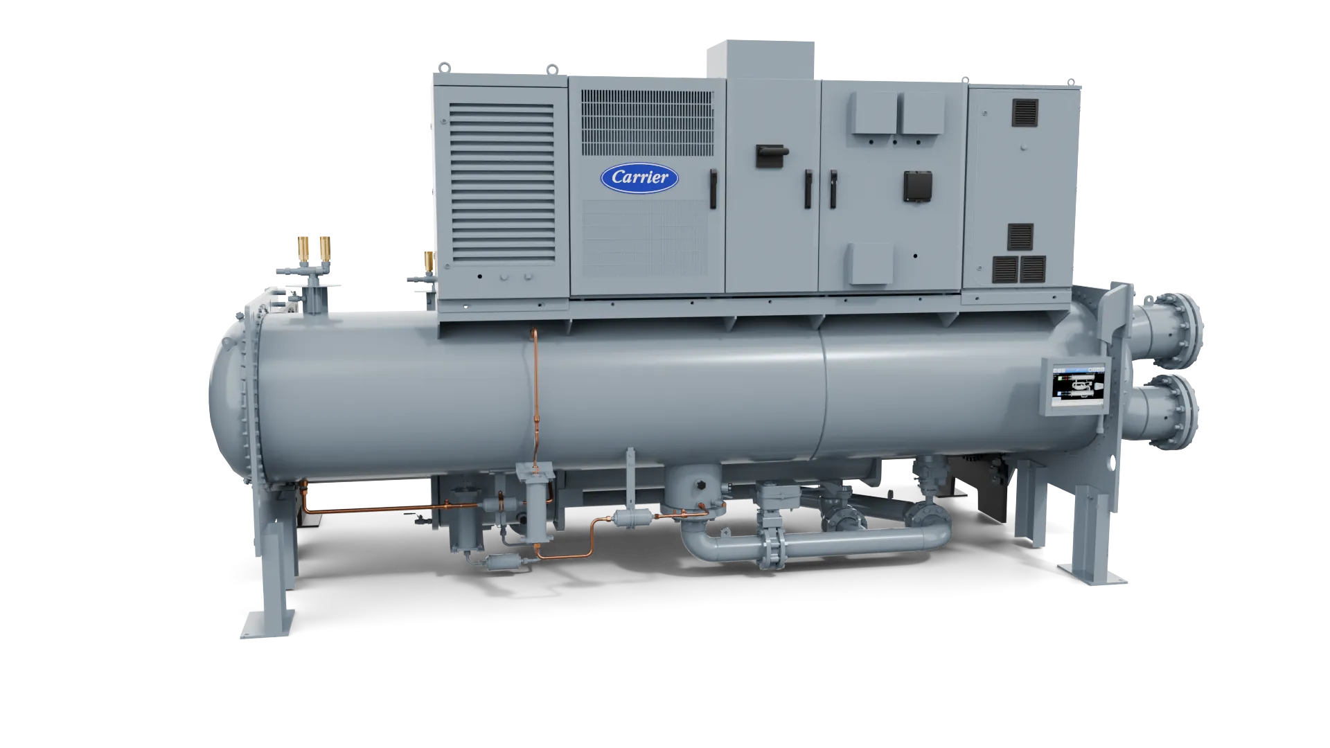AquaEdge 19MV4 chiller — alternate view with technical highlights